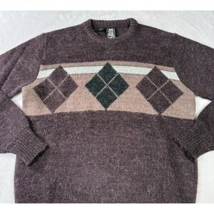 Vintage‎ Kennington Sweater Mens Medium Abstract Geometric Grandpa Preppy 80s